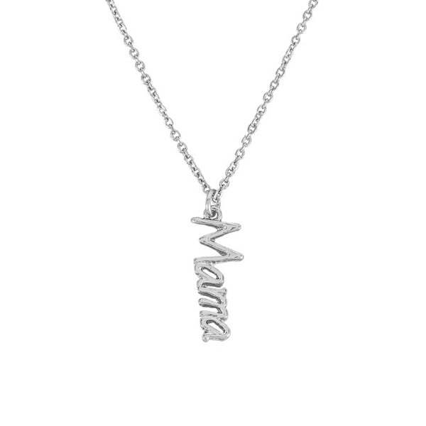FX0498 925 Sterling Silver Mama Pendant Necklace
