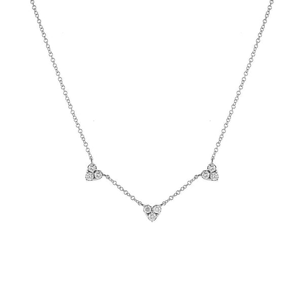 FX0715 925 Sterling Silver Triple Heart Necklace