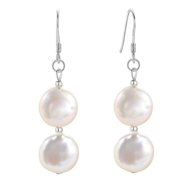 FE1689 925 Sterling Silver Freshwater Pearl Earrings