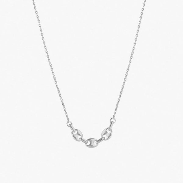 FX0817 925 Sterling Silver Anchor Link Chain Necklace