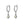FE1908 925 Sterling Silver Women Cubic Zirconia Dangle Earrings