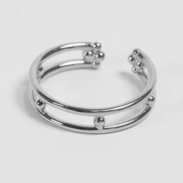 FJ0147 925 Sterling Silver Eternity Ball Ring