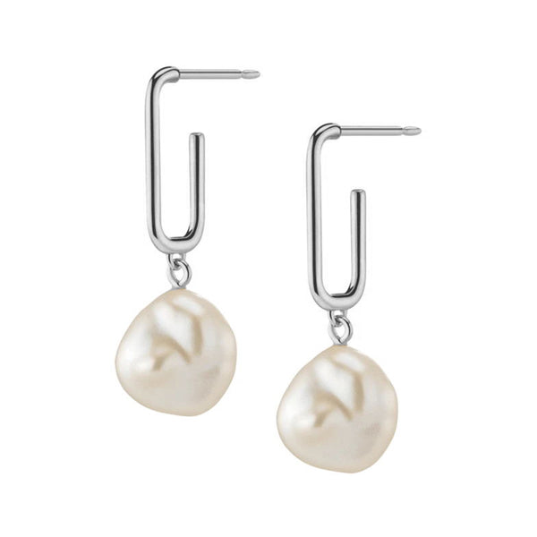 FE0942 925 Sterling Silver Pearl Drop Earrings