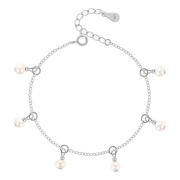 FS0240 925 Sterling Silver Freshwater Pearl Bracelets