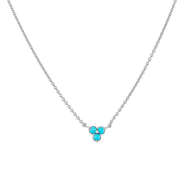 FX0665 Turquoise lotus Necklace