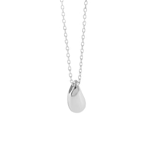 RHX1003 925 Sterling Silver Bean Bead Pendant Necklace