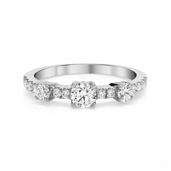 FJ0385 925 Sterling Silver Pave Zircon Eternity Ring