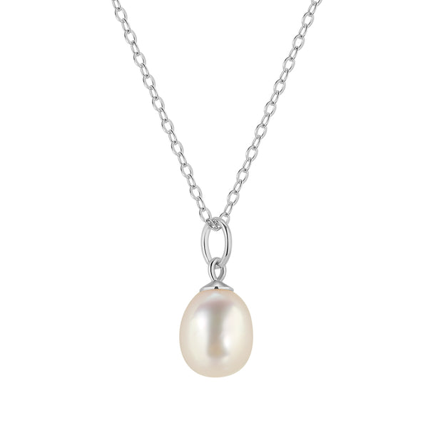 FX0689 925 Sterling Silver Natural Pearl Necklace