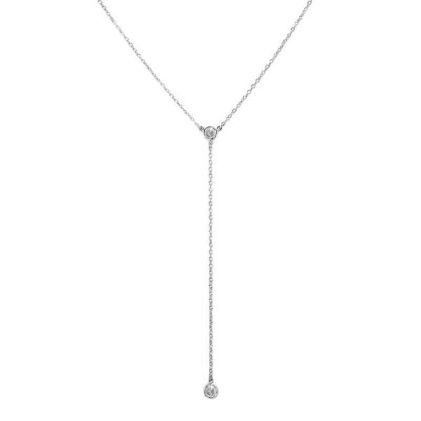 FX0414 925 Sterling Silver Fashion Zircon Necklace