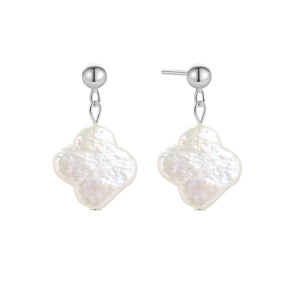 FE1715 925 Sterling Silver Baroque Pearl Earrings