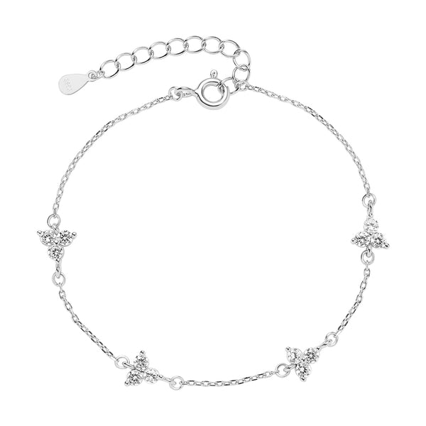 FS0108 925 Sterling Silver Mini Lotus Bracelet