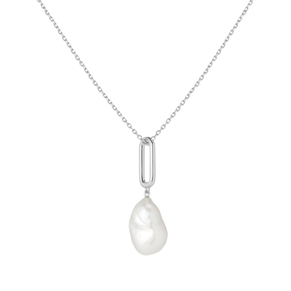 FX0366 925 Sterling Silver Pearl Pendant Necklace