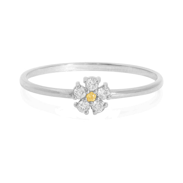 FJ0732 925 Sterling Silver White Sapphire Ring