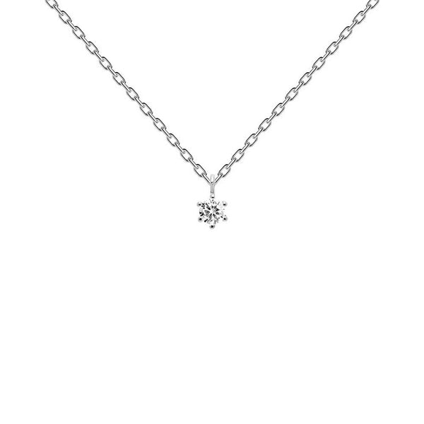 FX0409 925 Sterling Silver Shining Zircon Necklace