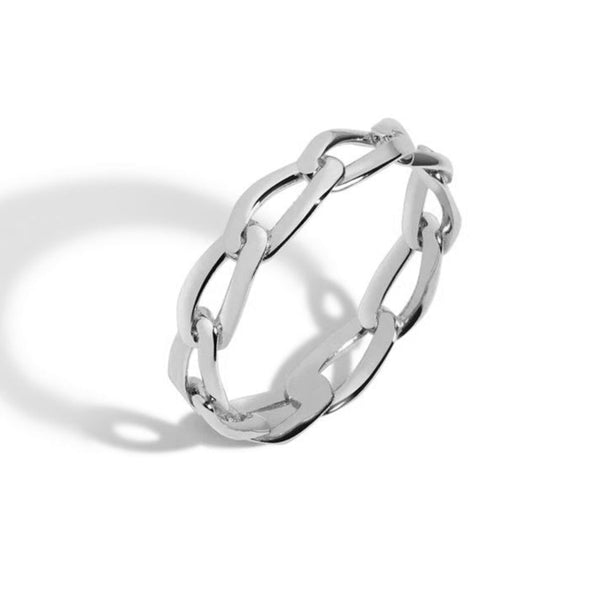 FJ0274 Gold Plated Link Chain Ring