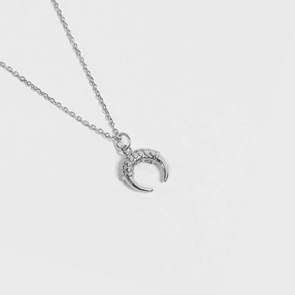 FX0154 925 Sterling Silver OX Horn Pendant Necklace