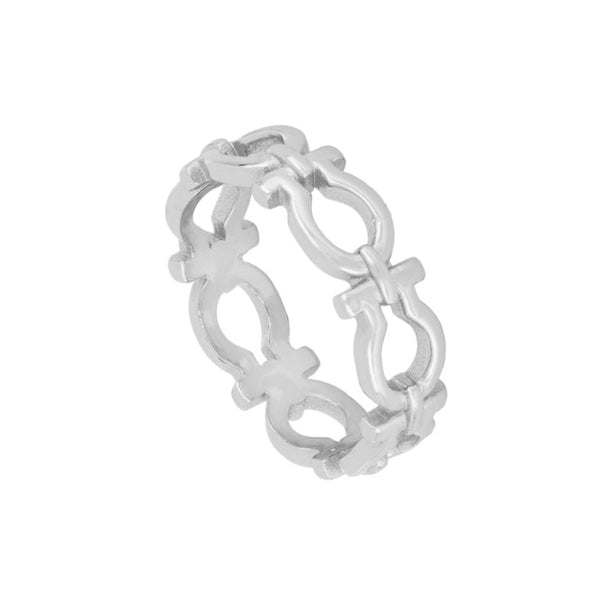 FJ0789 925 Sterling Silver Omega Omega Ring