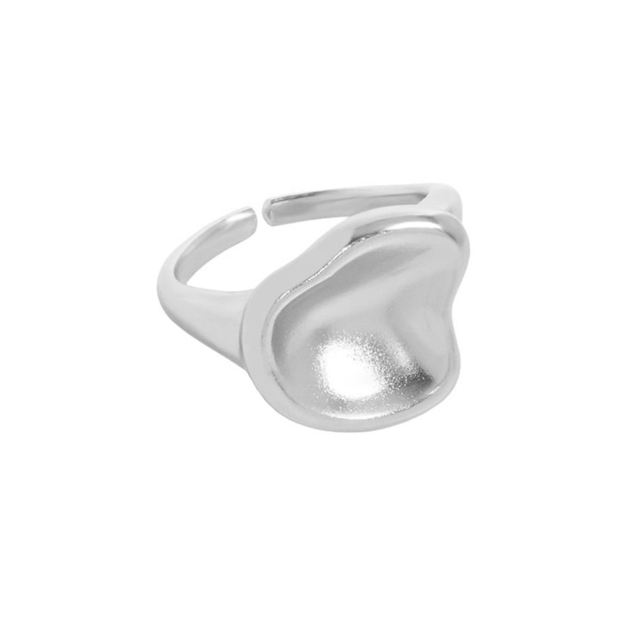 RHJ1055 925 Sterling Silver Geometric Irregular Open Ring