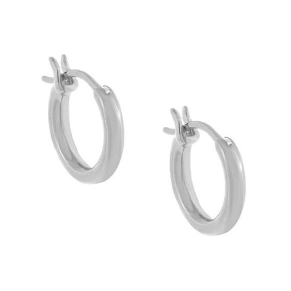 FE0839 925 Sterling Silver Light Luxury Style Hoop Earrings