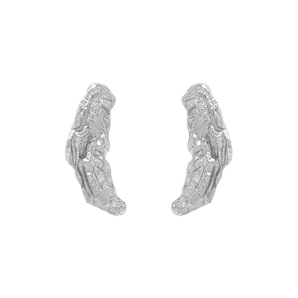 RHE1053 925 Sterling Silver Angel Wing Stud Earring