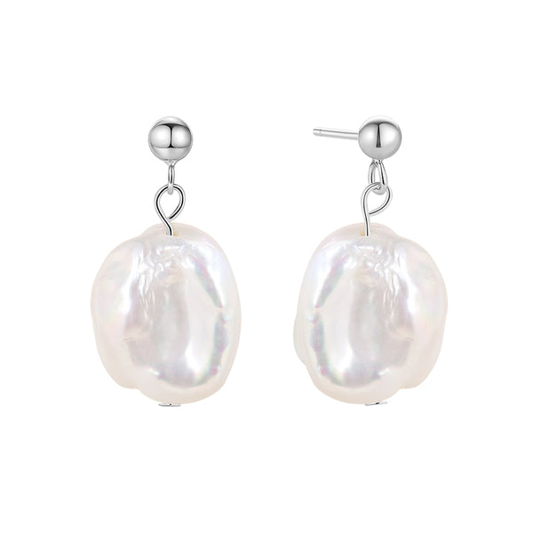 FE1776 925 Sterling Silver Freshwater Pearl Earrings