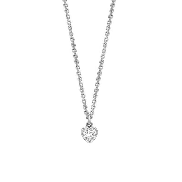 FX0643 925 Sterling Silver Spark CZ Pendant Necklace