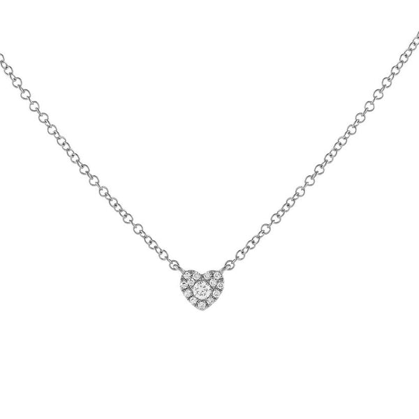 FX0718 925 Sterling Silver Single Cubic Zirconia Pendant Necklace