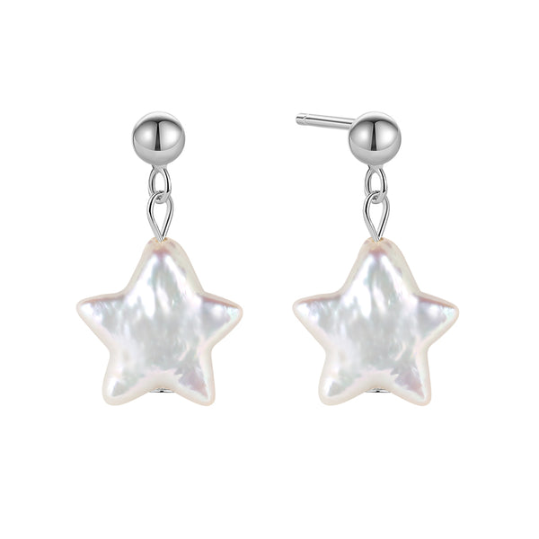 FE1711 925 Sterling Silver Natural Pearl Earrings