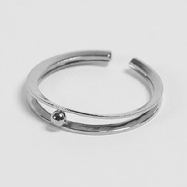 FJ0143 925 Sterling Silver Ball Open Ring