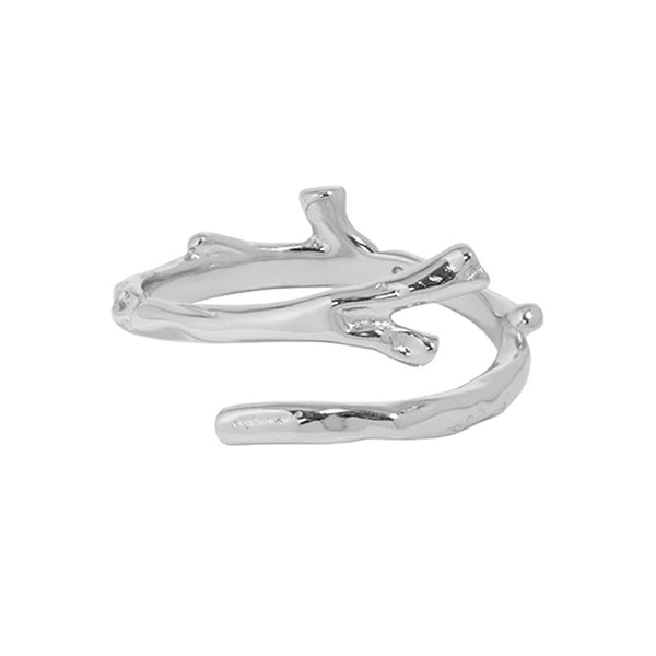 RHJ1082 925 Sterling Silver Vine Open Ring