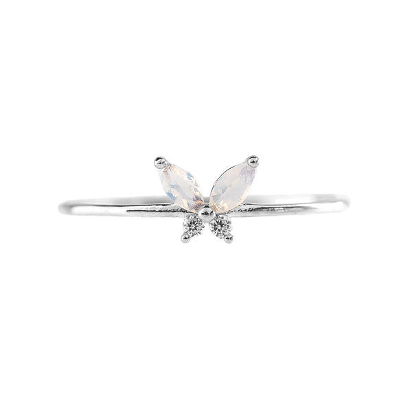 FJ0659 925 Sterling Silver Butterfly Cubic Zircon Ring