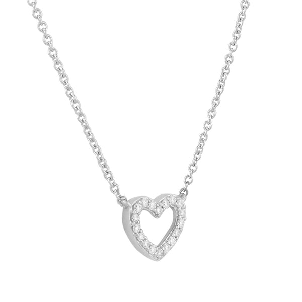 FX0289 925 Sterling Silver Heart Necklace