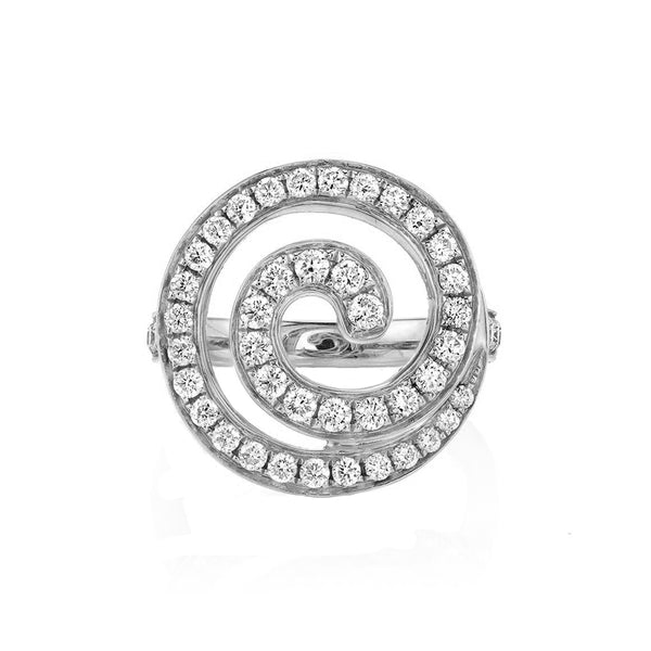FJ0500 925 Sterling Silver Hovering Zircon Ring