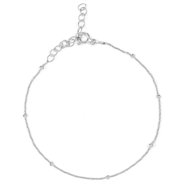 FA0012 925 Sterling Silver Dots Gold Anklet