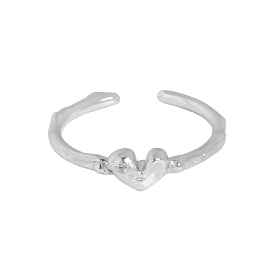 RHJ1061 925 Sterling Silver Heart Ring