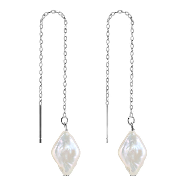 FE1726 925 Sterling Silver Freshater Pearl Earrings