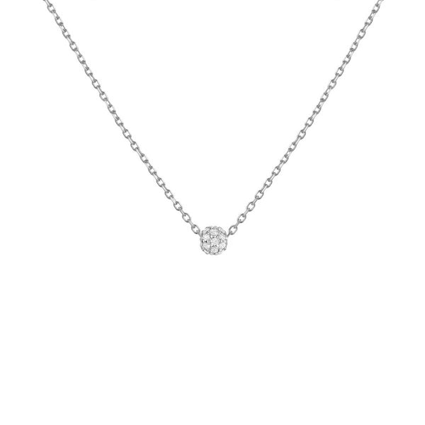 FX0404 925 Sterling Silver Zircon Charm Necklace