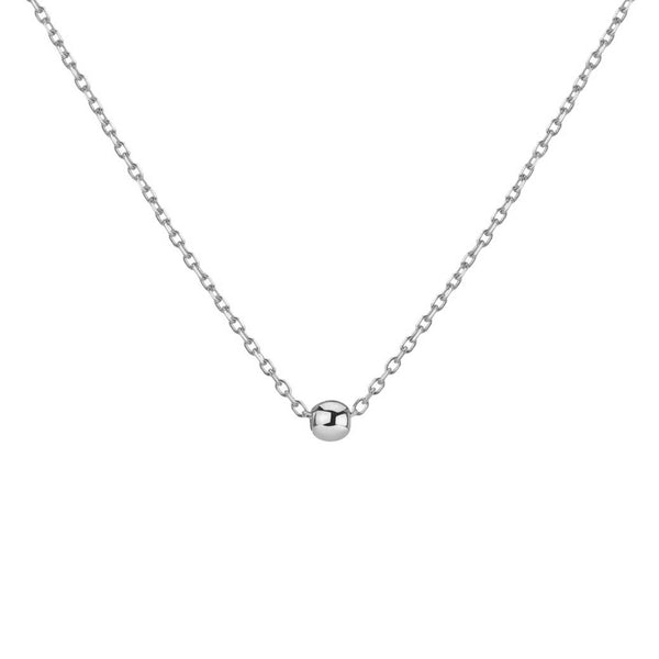 FX0546 925 Sterling Silver Gold Ball Pendant Necklace