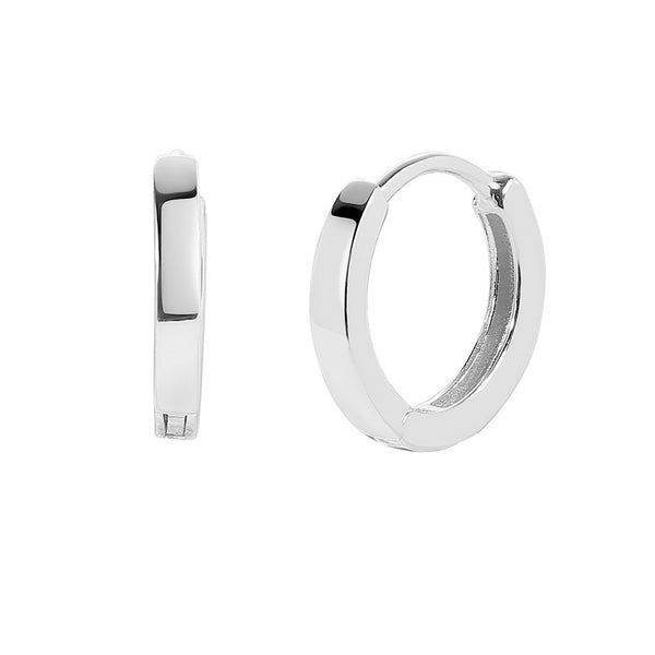 FE0819 925 Sterling Silver Simple Hoop Earrings