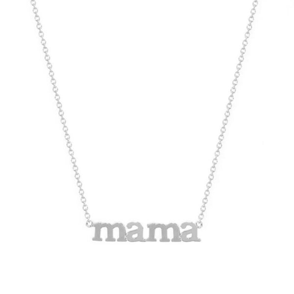 FX0465 925 Sterling Silver MAMA Pendant Necklace