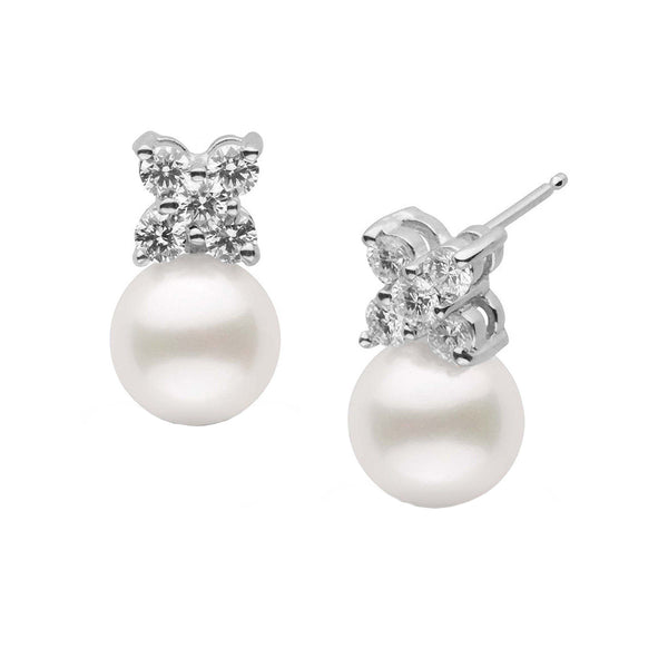 FE1478 925 Sterling Silver Naturalpearl Butterfly Stud Earring