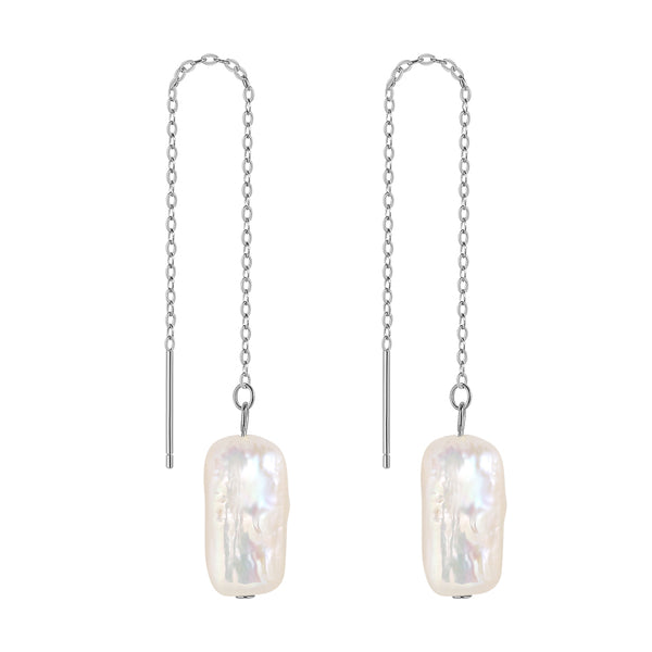 FE1723 925 Sterling Silver Freshwater Pearl Earrings