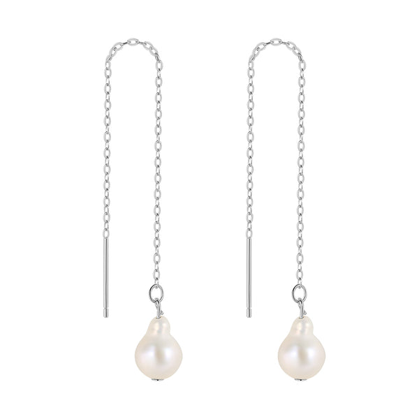 FE1724 925 Sterling Silver Natural Pearl Earrings