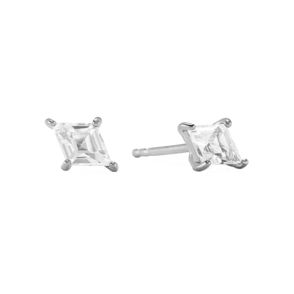FE1838 925 Sterling Silver Mini Zirconia Kite Stud Earring