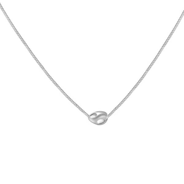 FX0514 925 Sterling Silver Molten Pendant Necklace in Gold