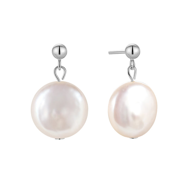 FE1714 925 Sterling Silver Freshwater Pearl Earrings