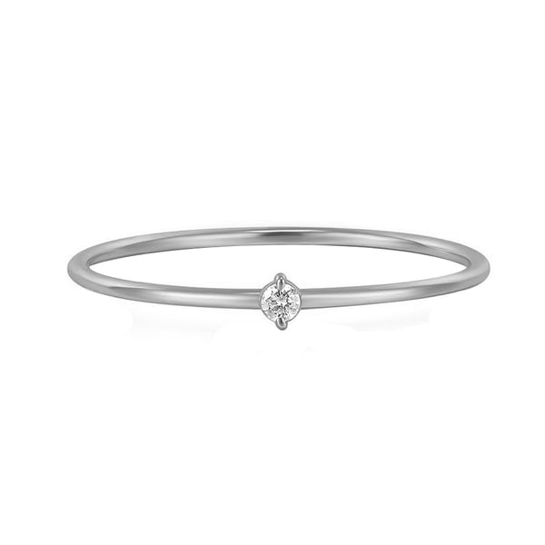 FJ0744 925 Sterling Silver Cubic Zirconia Ring