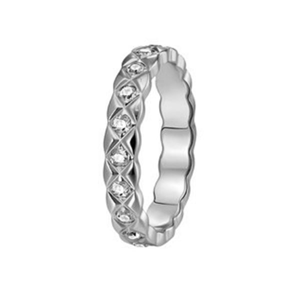 FJ0372 925 Sterling Silver Thick Rings With Zircon