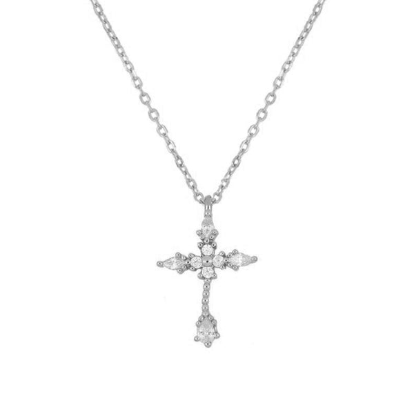 FX0521 925 Sterling Silver Cross Pendant necklace