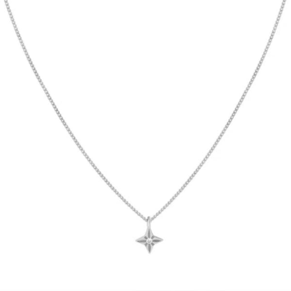 FX0365 925 Sterling Silver Mini Star Pendant Necklace